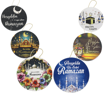 ( Yuvarlak & Epoksi ) Büyük Kapı Süsü ( Hoşgeldin Ramazan )