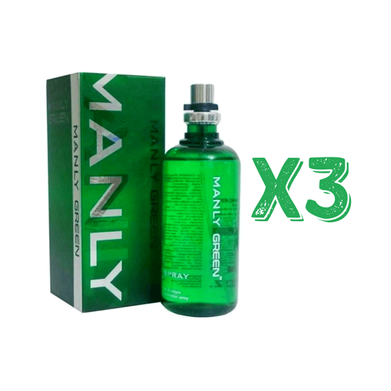 Manly Green Edc 125 Ml Erkek Parfüm 3 Adet