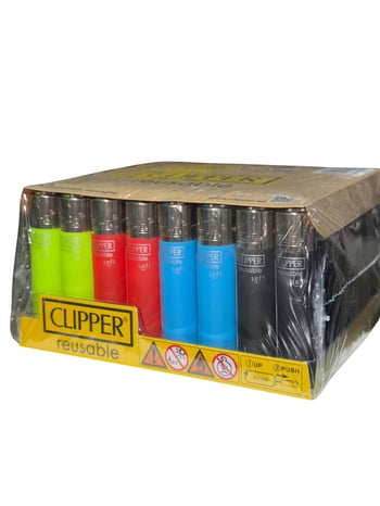 Clipper Micro Renkli Taşlı Çakmak 48'li (karma)