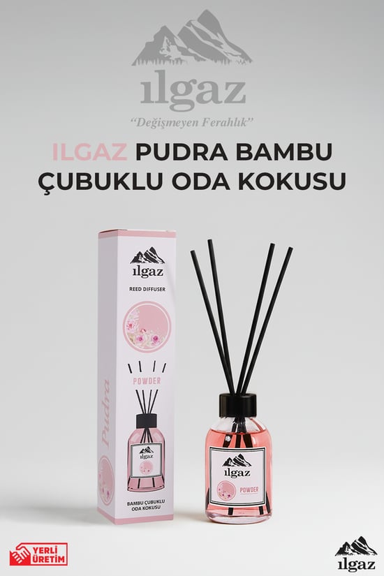 Ilgaz Pudra Bambu Çubuklu Oda Kokusu 110 ml | Red Diffuser Powder Ortam Kokusu