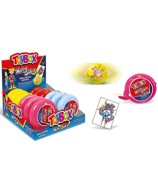 Toybox Oyuncaklı Metre Sakız 28 Gr 12'li Paket
