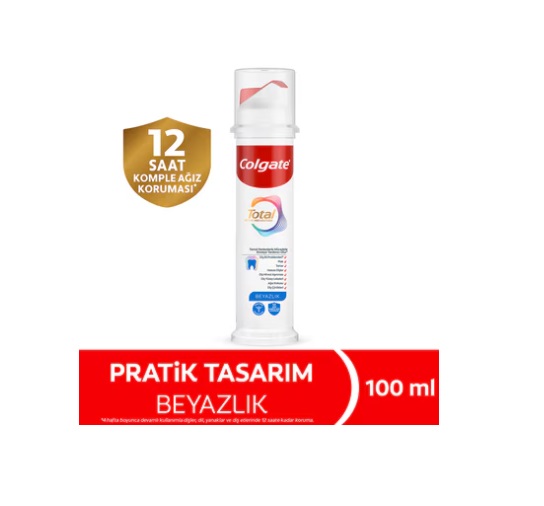 Colgate Total Beyazlık Pratik Tasarım Ambalaj Macunu 100 Ml