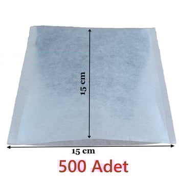 Çay Demleme Filtresi Boş Demlik Poşeti Büyük Endüstriyel Boy Kazan Galoşu Bonesi 15x15 Cm 500 Adet Ev Otel Cafe Horeca