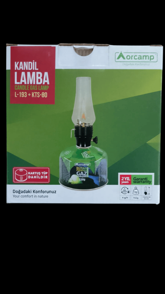 Orcamp L-193 Kamp Lambası(kandil) KTS-80 gr Gaz Kartuşu