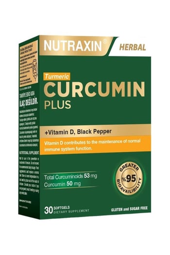 Nutraxin Curcumin Plus Vitamin D 50 Mg 30 Kapsül