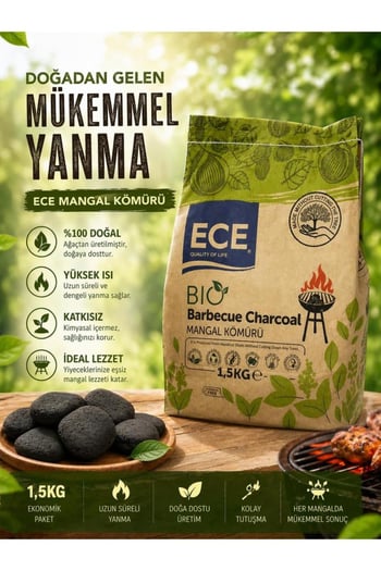 Ece Mangal Kömürü (bio Kömür %100 Ağaçtan Üretilmiştir)