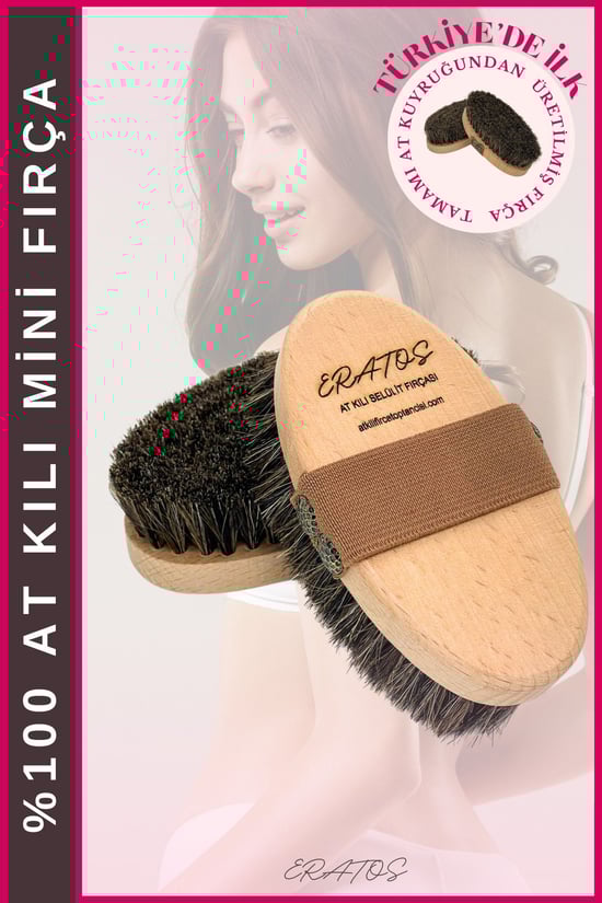 Eratos %100 Doğal At Kılı Fırçası Mini Boy