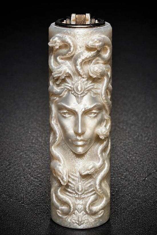 Medusa Figürlü Çakmak Kılıfı Clipper
