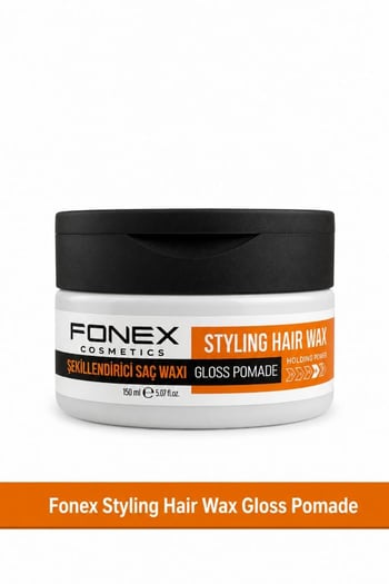 Fonex Styling Hair Wax Gloss Pomade Meyveli Koku Turuncu 150 Ml