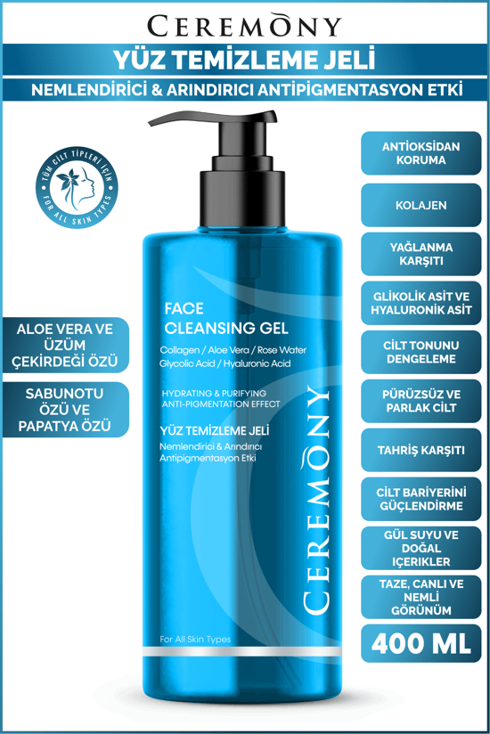 Ceremony Nemlendirici Arındırıcı Yüz Temizleme Jeli 400 Ml