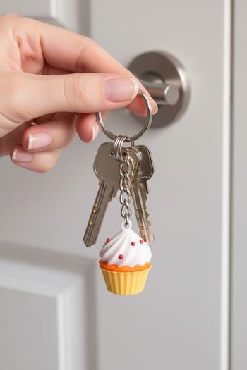 Mini Cupcake Figürlü Anahtarlık