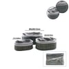 İ22-330 ( Gri ) ( 3 Boy ) ( Oval ) ( Bambu Kenar ) Organizer Sepet ( Ahşap Altlık & Bezli ) ( 12x21-16x25-20x30cm )