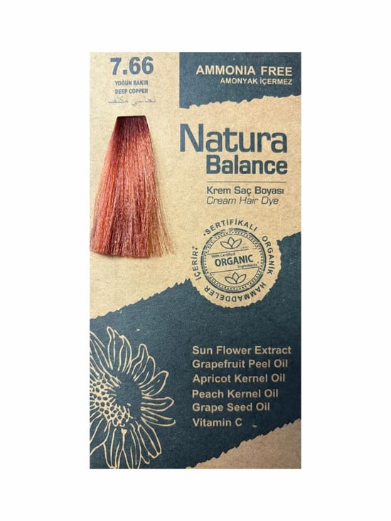 Natura Balance Saç Boyası 7.66 Yoğun Bakır