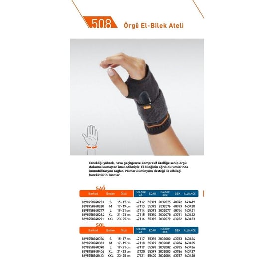 Luxor Örgü El-bilek Ateli Sağ (508/m )