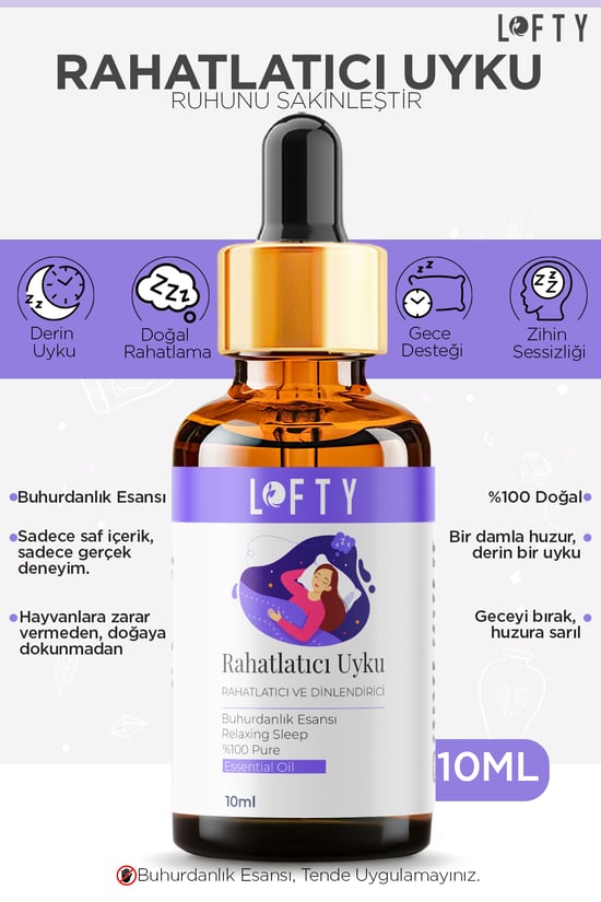 Lofty Rahatlatıcı Uyku Dinlenme Esansiyel Uçucu Koku Yağı 10ml