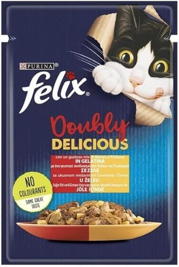 Felix Cıfte Lezzet Sıgır & Tavuklu Yas Mama 85 Gr