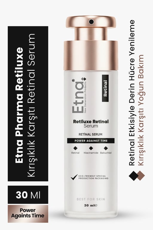 Etna Pharma Retiluxe Kırışıklık ve Yaşlanma Karşıtı, Aydınlatıcı, Anti-aging Retinal Serum 30 Ml