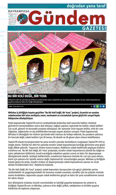 ToptanTR’den Anlamlı Proje: “Bu Bir Koli Değil, Bir Yuva” Projesi Hayata Geçti