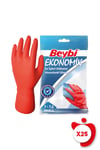 Beybi Ekonomik Ev İşleri ve Bulaşık Eldiveni 7-7,5 Beden Kırmızı