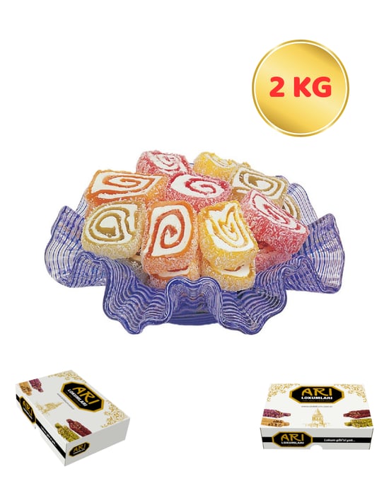 Arı Lokumları Paşa Karışık Meyve Aromalı Lokum (çilek, Limon, Muz, Portakal) - 2 Kg