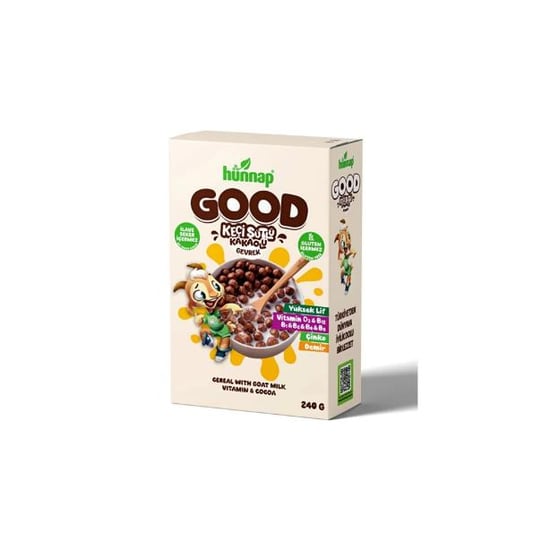 Hünnap Good Keçi Sütlü Kakaolu Gevrek 240 G