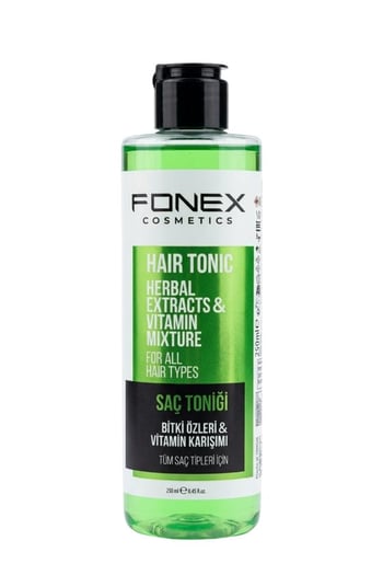 Fonex Bitki Özleri & Vitamin Karışımlı Tüm Saç Tipleri için Saç Toniği 250 Ml Yeşil