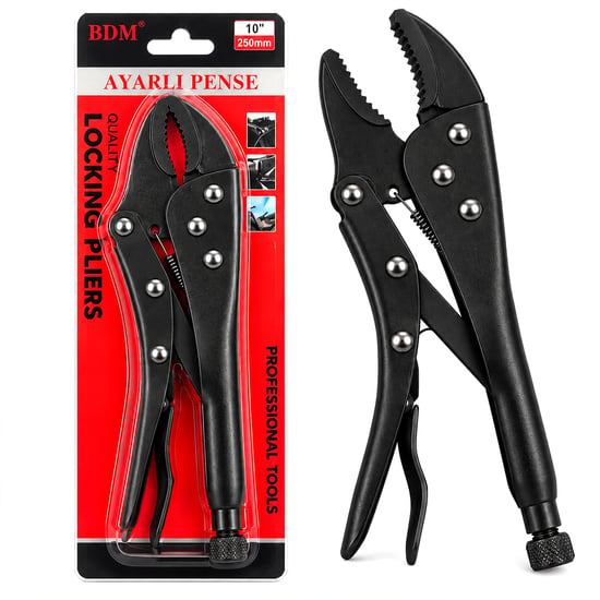 Bdm ( Siyah ) ( 10" ) ( 250 Mm ) ( Komple Metal ) Kilitli & Ayarlı Pense