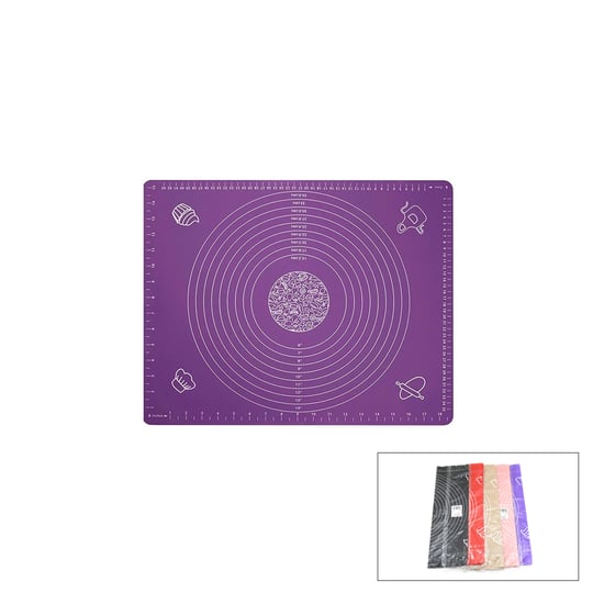 İ22-371 ( Dikdörtgen ) ( 45x65cm ) ( Renkli Silikon ) Hamur Matı ( Ölçek Çizimli ) ( 220gr )