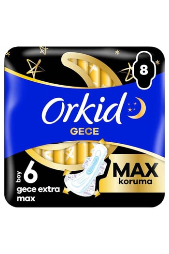 Orkid Ultra Ekstra Dörtlü Paket Gece Ekstra Max 8 Adet