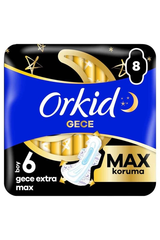 Orkid Ultra Ekstra Dörtlü Paket Gece Ekstra Max 8 Adet