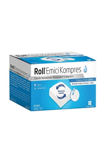 Roll Steril Emici Kompres Nonwoven Gazlı Bez 100 Adet