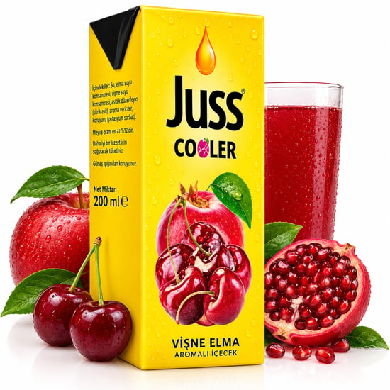 Juss Kutu Vişne Elma 200 Ml Meyve Suyu 27 Adet