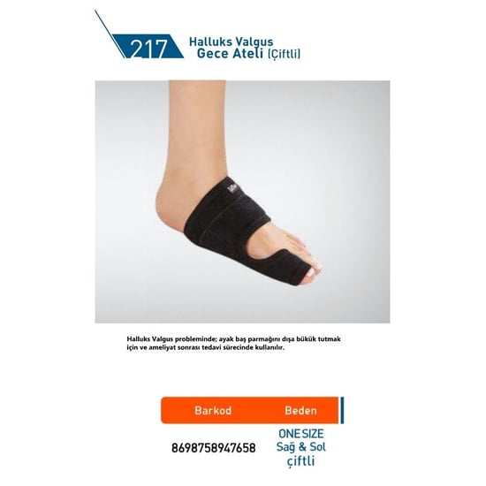 Luxor Halluks Valgus Gece Ateli 1 Çift (217/ Sağ-sol)