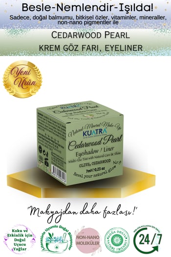 Kuatra Cedarwood Pearl Krem Far, Eyeliner Doğal İçerikli