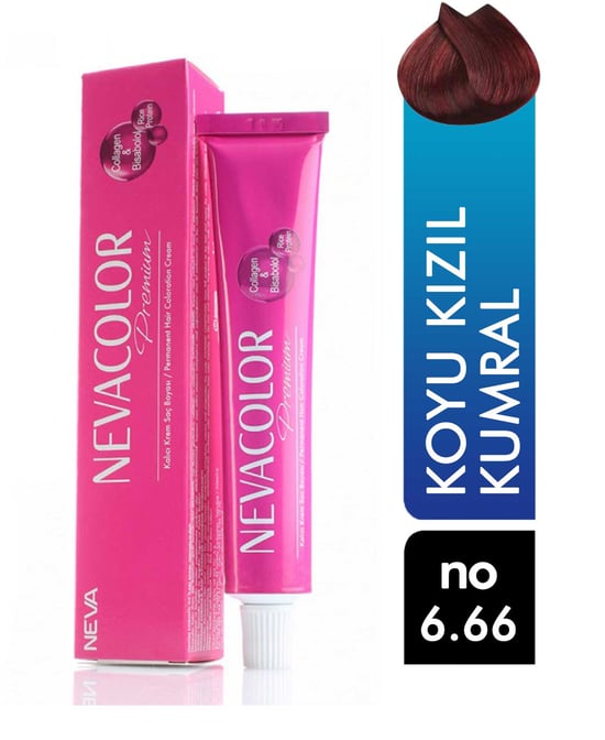 Nevacolor Premium Tüp Saç Boyası Koyu Kızıl Kumral 6.66 50 ml