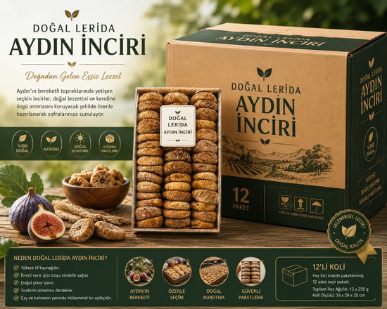 Doğal Lerida Aydın İnciri – 12’li Koli 500 Gr