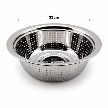 Yakut-10795 ( 32cm ) ( Kulpsuz ) Paslanmaz Metal ( Sepet ) Süzgeç