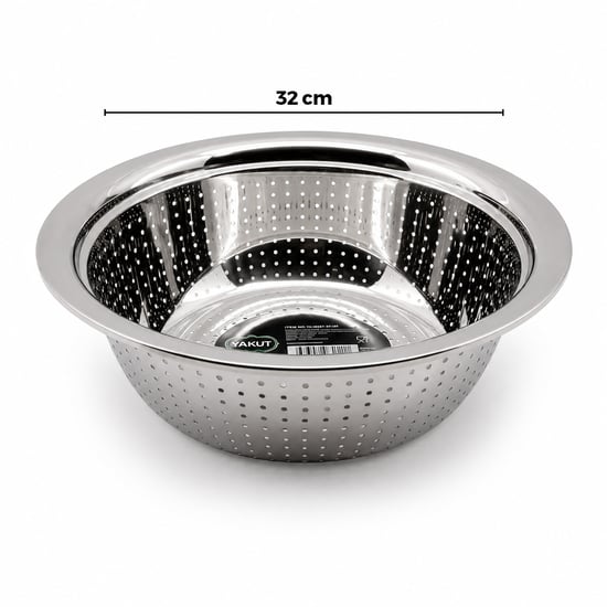 Yakut-10795 ( 32cm ) ( Kulpsuz ) Paslanmaz Metal ( Sepet ) Süzgeç