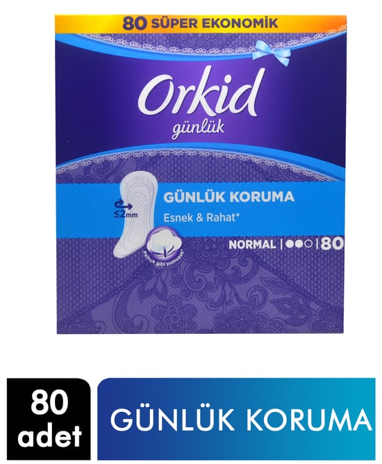 Orkid Günlük Ped 80'li Dev Eko Paket