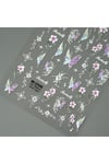 Misyul 5d Tırnak Sticker Yapışkanı Kelebek Çiçek ve Parıltılı Renkli Mıs-3510