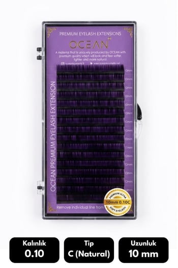 Ocean 0.10c Natural Kıvrım 10 Mm Soft Eyelash Doğal İpek Kirpik 16'lı