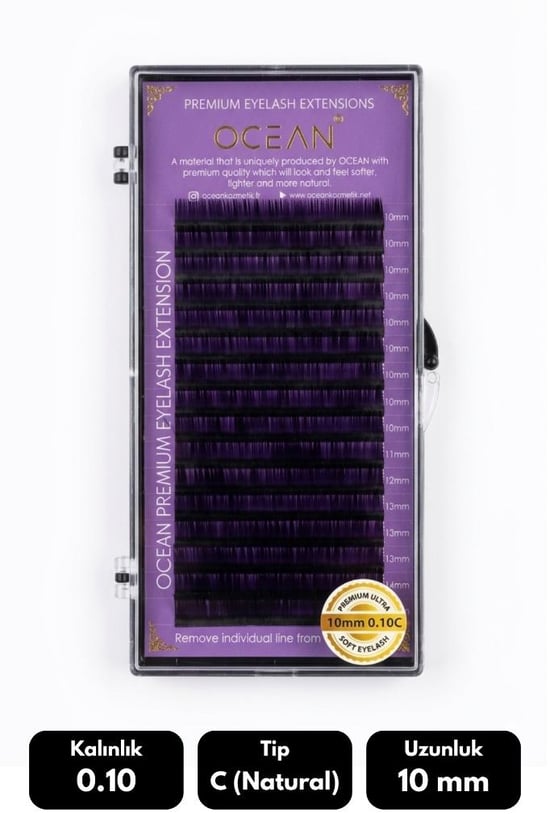 Ocean 0.10c Natural Kıvrım 10 Mm Soft Eyelash Doğal İpek Kirpik 16'lı