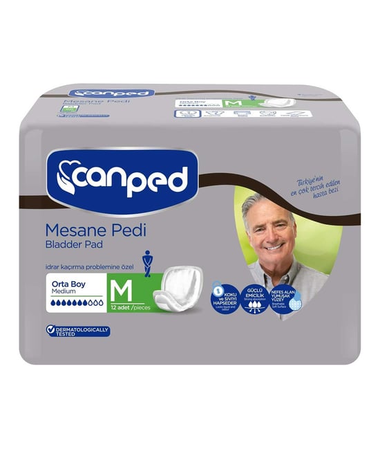Canped Erkek Mesane Pedi Orta Boy 12'li Paket