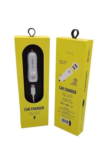 Powerway X133 Type-c Plastik Gövde Araç Şarj Adaptörü Dual Usb ⚡