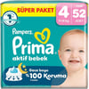 Prima Aktif 4 Numara Maxi 52'li Bebek Bezi