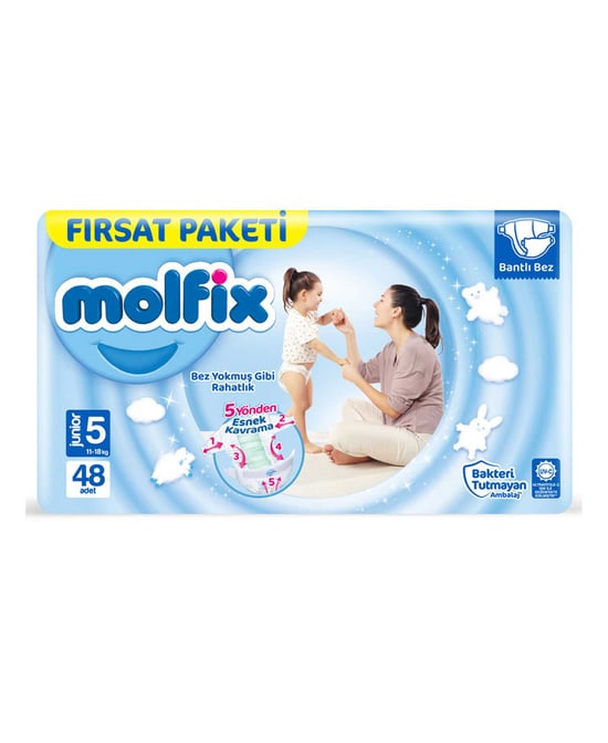 Molfix Bebek Bezi Fırsat Paketi No:5 48'li Junior