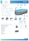 Bestway Prefabrik Havuz Power Steel Prefabrik Yer Üstü Havuz Seti 5,49 M X 2,74 M X 1,22 M 56710
