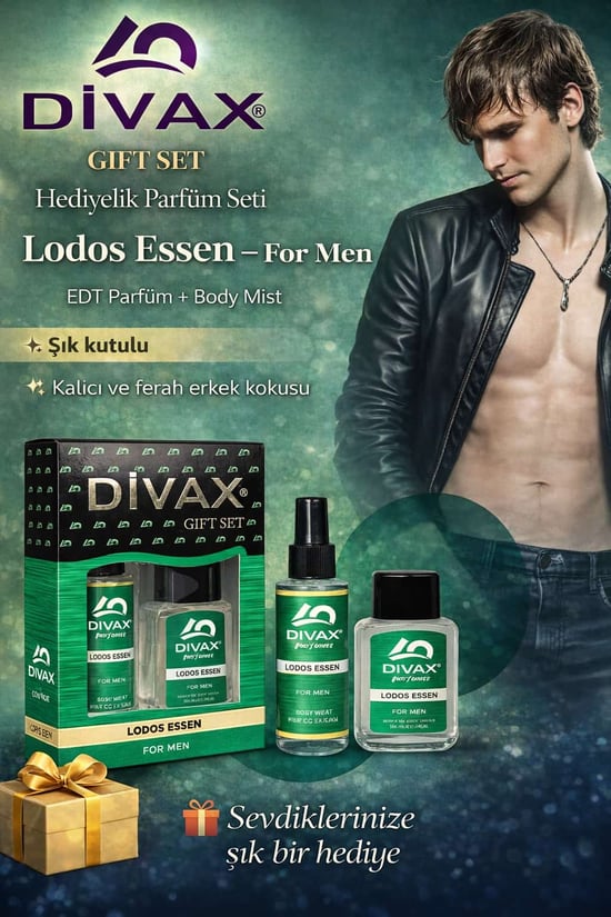 Divax Kofre Set Erkek Parfümü Lodos Essen 50 Ml. Edc + 100 Ml. Body Mist