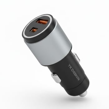 BUFFER® Araç İçi Çakmaklığa TakılanType-C ve USB Girişli 2 Portlu Hızlı Şarj Adaptörü