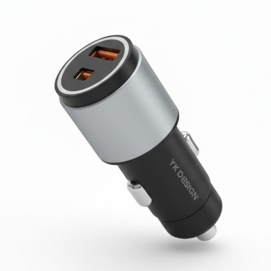 BUFFER® Araç İçi Çakmaklığa TakılanType-C ve USB Girişli 2 Portlu Hızlı Şarj Adaptörü